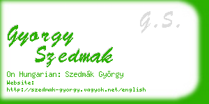 gyorgy szedmak business card